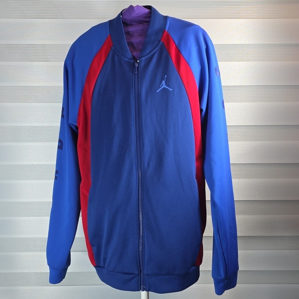 Air Jordan Jumpman Track Jacket Blue Red‎ Stripe Size S